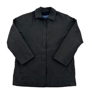 London Fog Limited Edition Mens Medium Black Jacket  Rain Coat Full Zip Normcore